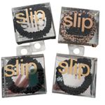 Slip Pure Silk Skinny Scrunchies Black Leopard Print Set of 6 Hair Accessories Photo 2