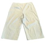 Vince  Wide Leg Linen Blend Cropped High Waist Pants Light Dove Size 22 NEW Photo 4