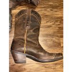 Ariat Ladies Cowgirl Western Boot Brown distressed Leather Sz 7.5 Photo 7