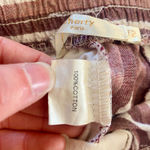 Cherry Paris Striped Pink & White Drawstring Lounge Pants Womens Medium Photo 12