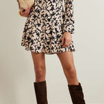 Ulla Johnson  Roanne Printed Crepe Mini Dress Moonstone Multi  2 Photo 0