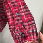 Lands' End Red/Black/Silver Plaid Holiday Flannel Tartan Pleated Tunic Shirt 8T Photo 5