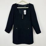 J.Crew  Sophia Scoopneck Dress Tweed Classic Preppy Cocktail Wool Black US 12 NWT Photo 3