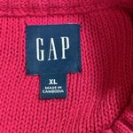 Gap Classic Cable Knit Fisherman Sweater Cable Knit Red Women XL Cotton Pullover Photo 5