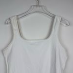 Abercrombie & Fitch Abercrombie Soft AF Collection White Ribbed Tank Sleeveless Bodysuit Size Medium Photo 2