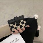 Wallet for Women Canvas Snap Closure Bifold Wallet Credit Card Coin Purse Black Photo 3