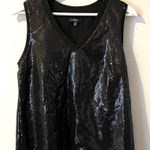 Drew  sequin v neck tank Cynthia black small Photo 0