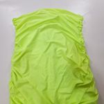 Good American  Satin Ruched Tube Maxi Dress in Electric Lime002 4XL Photo 4