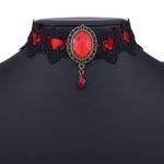 Black/Red Lace Necklace Collar‎ Choker Retro Style Cosplay Fashion Jewelry Black Photo 13