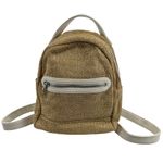Wild Fable  Target 10.5" Mini Dome Woven Tweed and Faux Leather Backpack neutral Photo 0