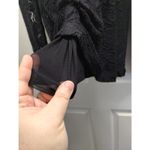 Chico's Size Small (0) Black Lace Overlay Long Sleeve Lined Nylon Top Photo 5