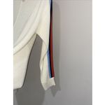 Talbots T by  Cream Long-Sleeved Tipped Striped Sweater Women's Size Medium NWT Photo 9