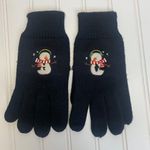 Vintage Sweater Gloves OSFA Snowman Black Photo 1