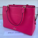 Kate Spade New York Bright Rose Leila Medium Triple Compartment Satchel Purse Photo 2