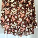 Candie's Women's Blouse XL Pink Patterned Button Down Career Top Long Sleeve Photo 2