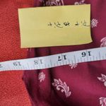 LC Lauren Conrad 𝅺Lauren Conrad LC medium burgundy cream paisley print midi dress Photo 11