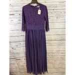 Women's Dainty Jewells Purple Lace Long Sleeve Modest Dress M Size M Photo 1