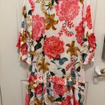 Petal & Pup Peta Floral Tiered Mini Dress White Photo 8