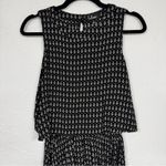 Lulus  Black White Printed Tiered Romper Womens S Beachy Casual Summer Sleeveless Photo 1