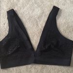 Victoria's Secret Black Wireless Bra with Lace Detailing Photo 1