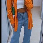 White Fox Boutique Orange Button Down Shirt  Photo 6