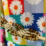 Boho Hippie Earthy Y2K Woven Braided Wooden Beaded Knot Raw Fringe Rope Belt Photo 1