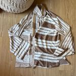 L'Academie  Brown and Cream Striped Shirt Photo 0