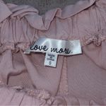 Love More Off Shoulder Ruffle Blouse Women’s Sz Small Lightweight Baby Pink Photo 5