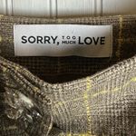 Sorry, Too Much Love Plaid Dress with Buttons and Bow Strap Brown Photo 3