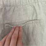 Athleta Voyager Linen Bermuda Shorts Oatmeal Size 8 Coastal Breathable Summer Photo 5