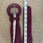 Macy's Burgundy Red Leather Stretch Belt S-M 27,28,29 -34 Inches Photo 9