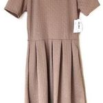 LuLaRoe Khaki Tan Checkered Amelia Dress Small Photo 0