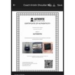 Coach Shoulder Bag Large Black Kristin Leather Nickle HW Zip Clossure W COA Photo 7