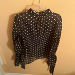 Keepsake the Label black & white polka dot tie sleeve blouse Photo 6