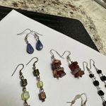 Lot Of 5 Dangle Drop Mix Pierced Earrings Bead, Beaded Variety Photo 4