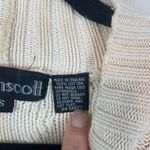 Vintage Wainscott Cream Cable Knit Mock Neck Cotton Sweater Size S Gilmore Girls Photo 5