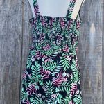 No Boundaries EUC  Juniors' Princess Seam Tank Top and Shorts, Smocking Tropical Photo 3