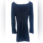White House | Black Market WHBM Black Shimmer Sexy Fitted Sweater Dress XS Excellent Condition Photo 5