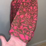 Banana Republic  lime green bright pink v-neck blouse Photo 5