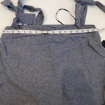Lulus Lulu’s Sleeveless Chambray Crop Tank Top Shoulder Ties NWT Sz M Cotton Linen Photo 7