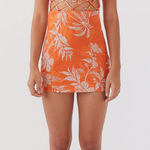 Peppermayo Exclusive - Lyra Linen Mini Dress - Tropic Sunset Photo 0