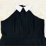 Eloquii  Faux Tie Collared Jumpsuit‎ Sleeveless Black White Tuxedo Size 20 New Photo 4