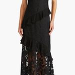 Monique Lhuillier NWT ML Sienna Ruffle Cold Shoulder Lace Gown Dress Sz 0 $595 Photo 0