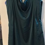 Satin Cowl Neck Blouse Green Size M Photo 0