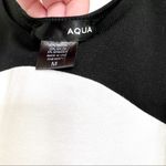 AQUA Black and White Fit and Flare Dress Size Medium Photo 3