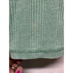 Aerie  Tank Top Womens L Green Henley Sleeveless Ribbed Waffle‎ Knit Stretch Photo 3