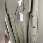 Anthropologie New  Seen Worn Kept Olive Army Green Cargo Midi Sleeveless Dress 8P Photo 4