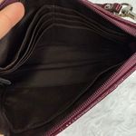 Coach y2k Brown Burgundy Signature Wristlet w/ Card Slots Photo 6