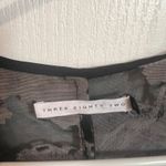 Three Eighty Two Black Floral Velvet Burnout Kimono Duster Cardigan Jacket M Photo 3