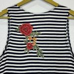 Nine Britton Floral Embroidered Striped Midi Dress Size S Lagenlook Boho Romance Photo 5